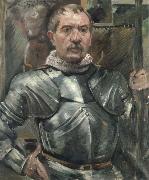 Lovis Corinth self portrait in armor Germany oil painting artist